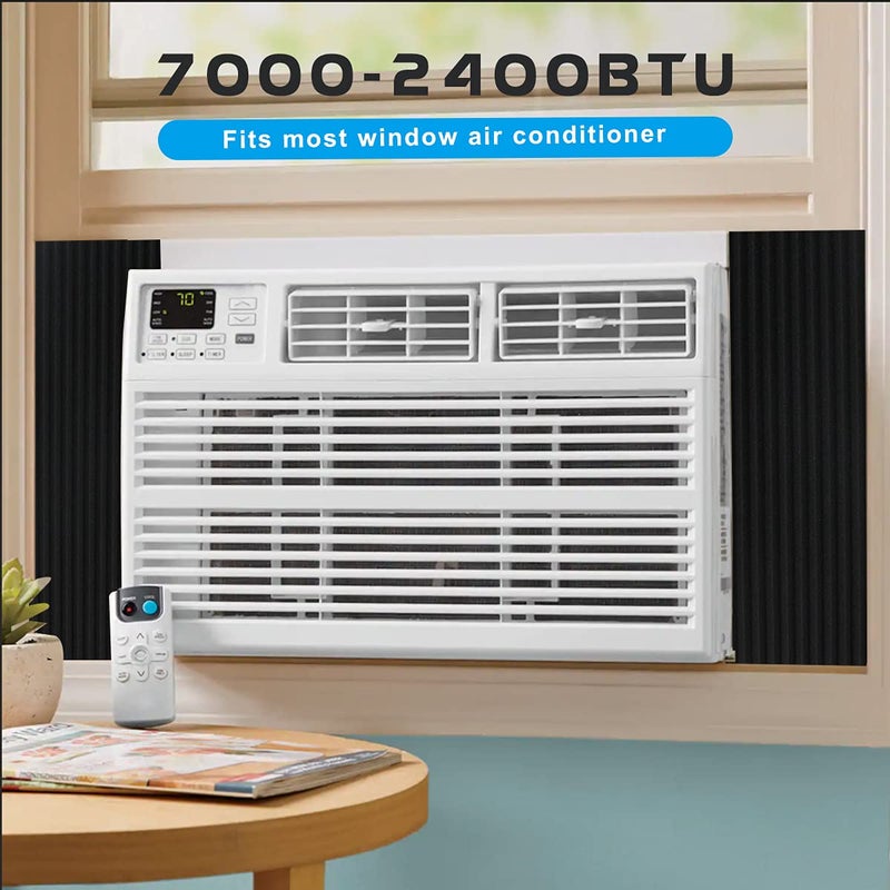 Air Jade Window Air Conditioner Side Panels, AC Side Insulated Foam Panels, 17" x 9" x 7/8", Window Insulation and Seal Kit, Pack of 2, Black - Image 4